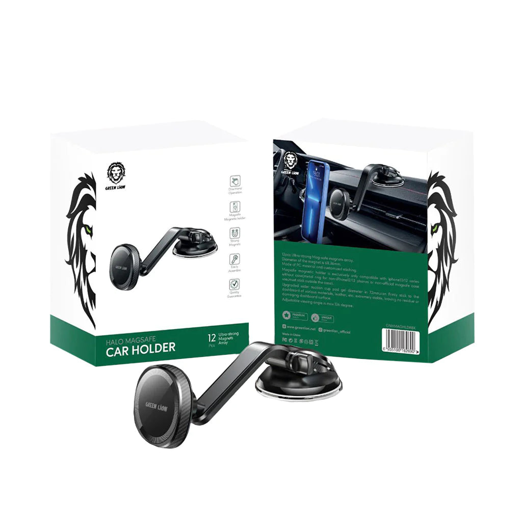 Green Lion Halo Magsafe Car Holder - Black Green Lion Halo Magsafe Car Holder - Black