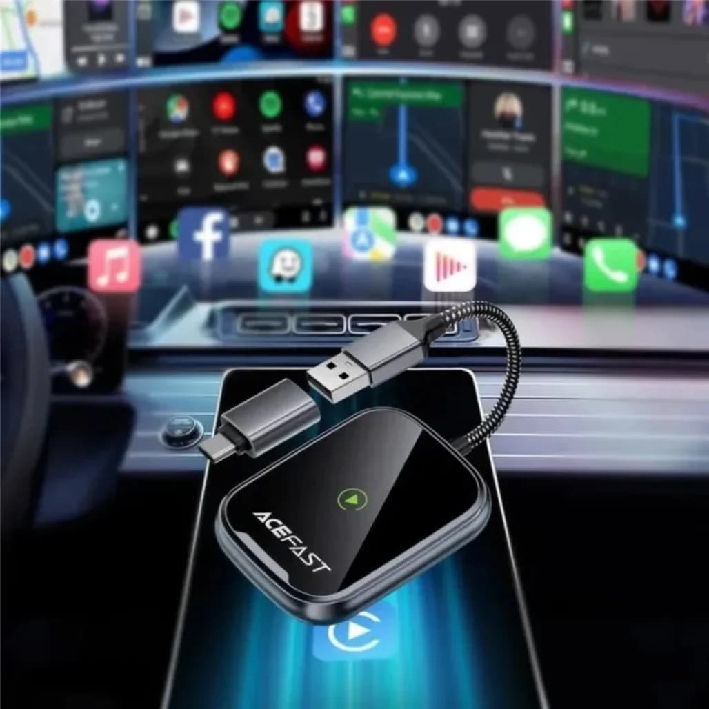 ACEFAST QC1 USB-A Wireless CarPlay & Android Auto Adapter