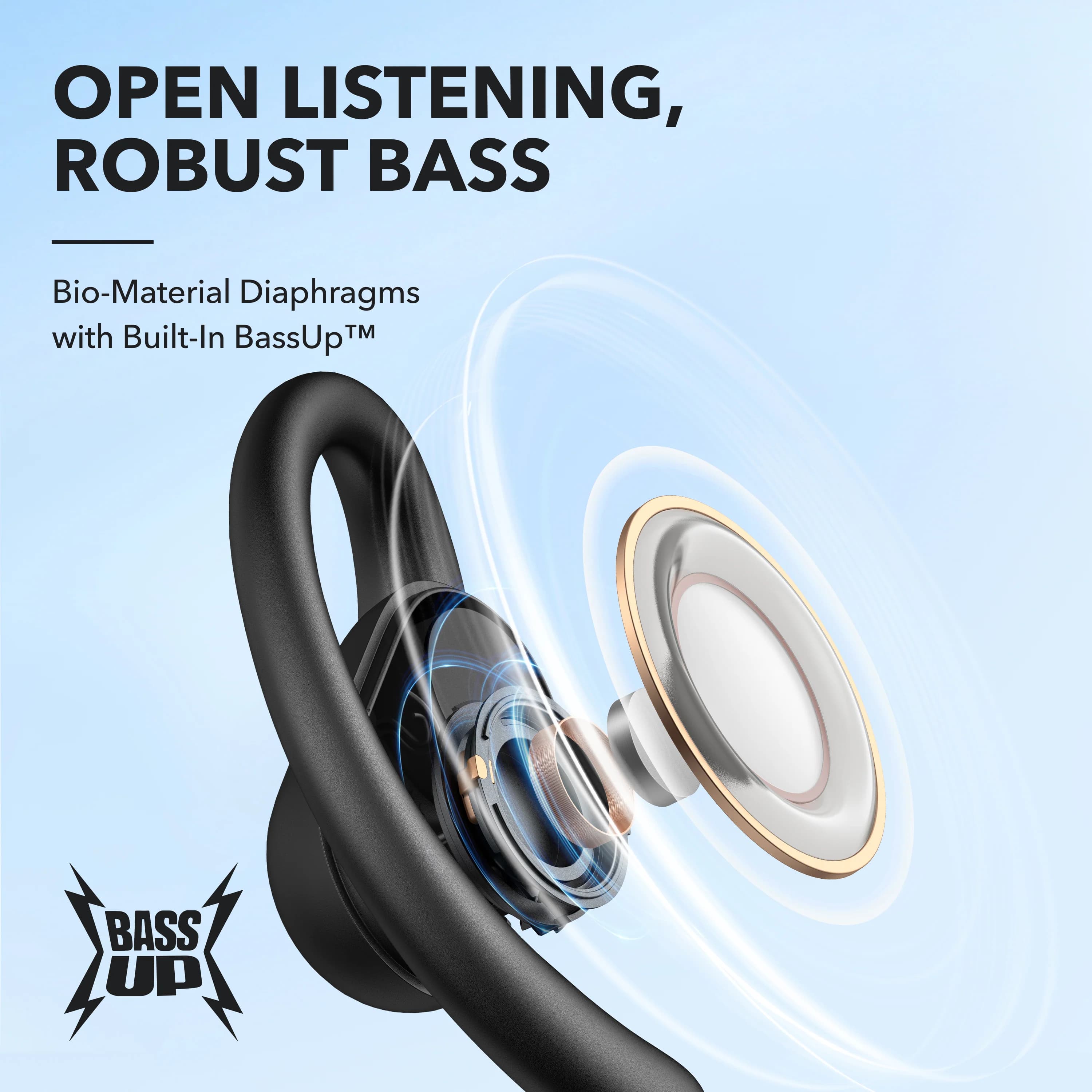 soundcore V30i Open-Ear Headphones | 14.2mm Bass Drivers
