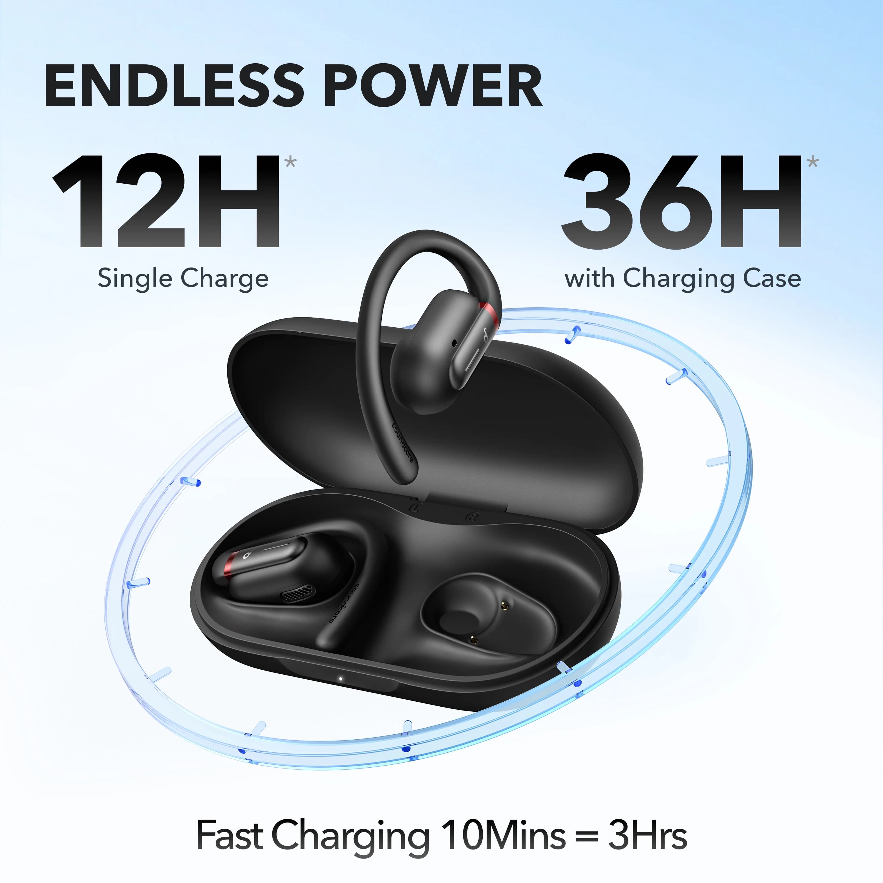 soundcore V30i Open-Ear Headphones | 14.2mm Bass Drivers