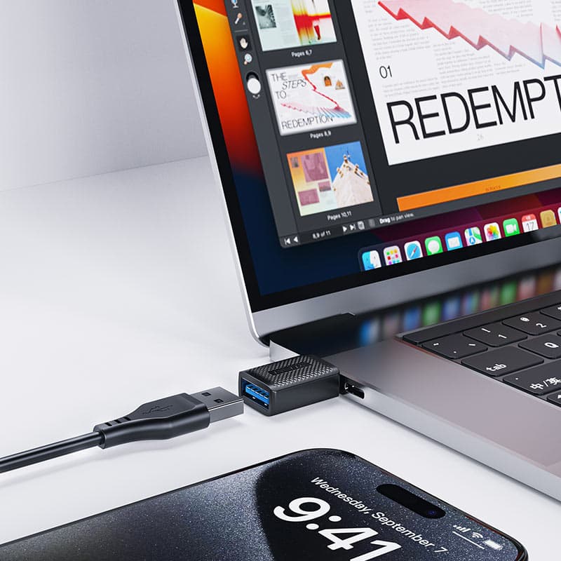 ACEFAST J1 USB-A TO USB-C Adapter | Data Transfer 3.0V
