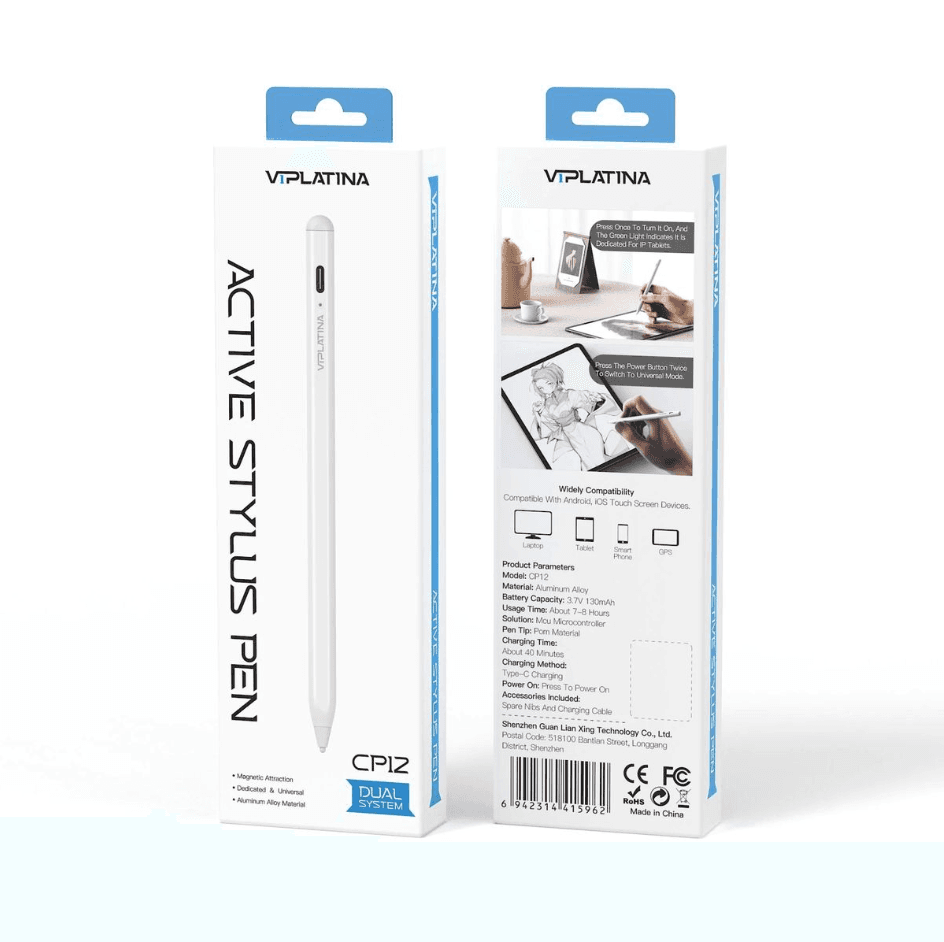 VIPLATINA CP12 Active Stylus Pen | Universal Compatibility