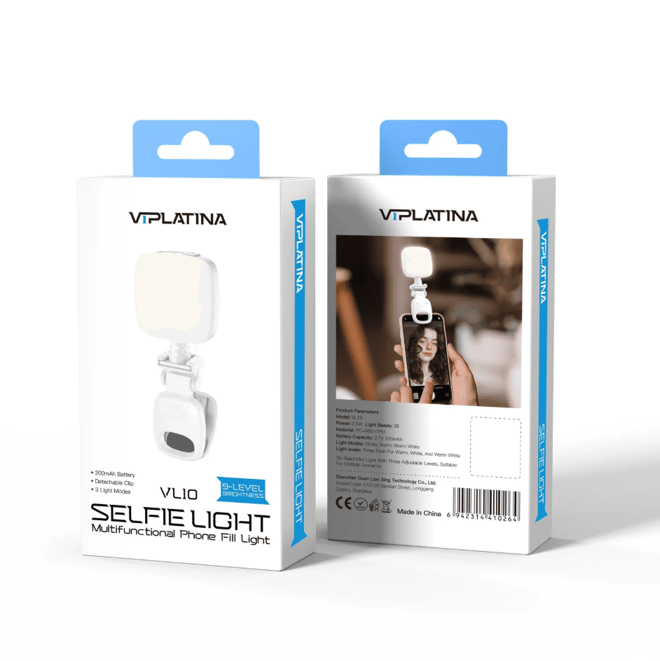 VIPLATINA VL10 Selfie Light | 3 Light Modes