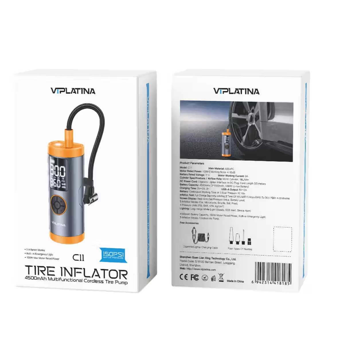 VIPLATINA C11 Cordless Tire Inflator