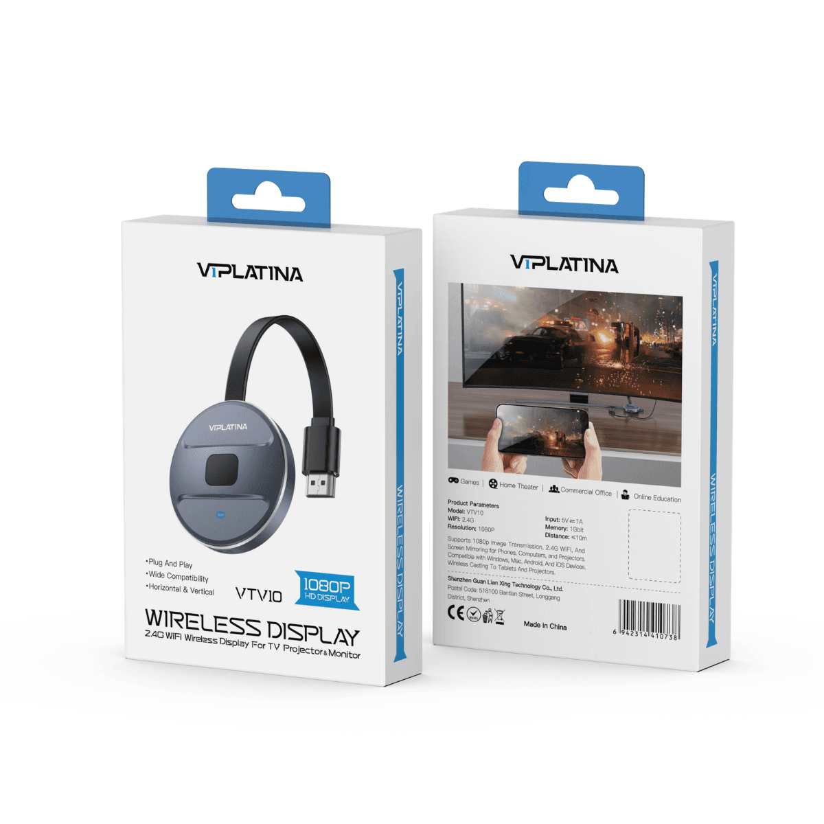VIPLATINA VTV10 Wireless Display (2.4G) | HDMI 2.1