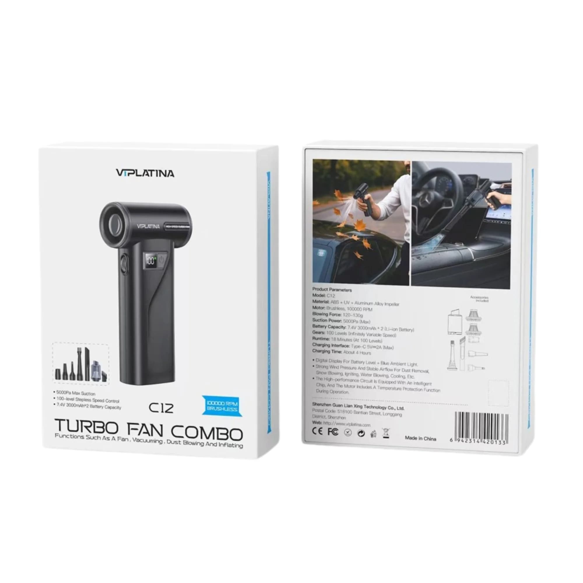 VIPLATINA C12 TURBO FAN COMBO | 5-in-1 Multifunction