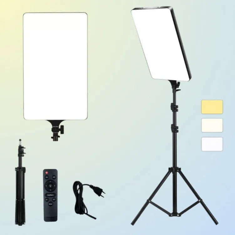 Latest RL-19 LED Video Light Panel Light With Tripod Square Diffuser Light With Stand Photography Lamp