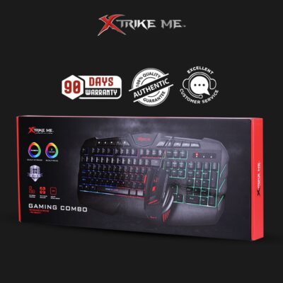 Xtrike Me Rainbow Backlit Gaming Keyboard and Mouse Combo