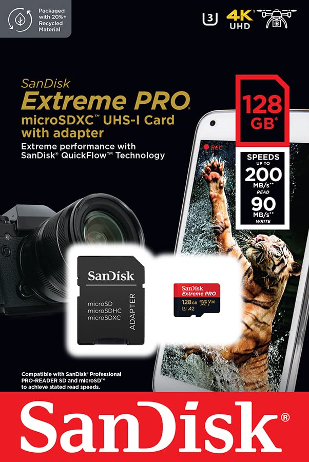 SanDisk 128GB Extreme Pro SDXC UHS-I 200MB/S