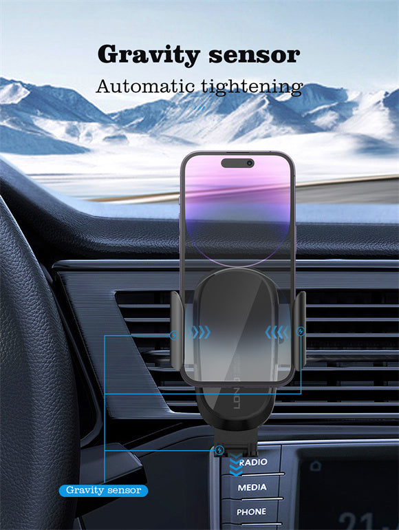 LDNIO Wireless Charging Car Phone Holder