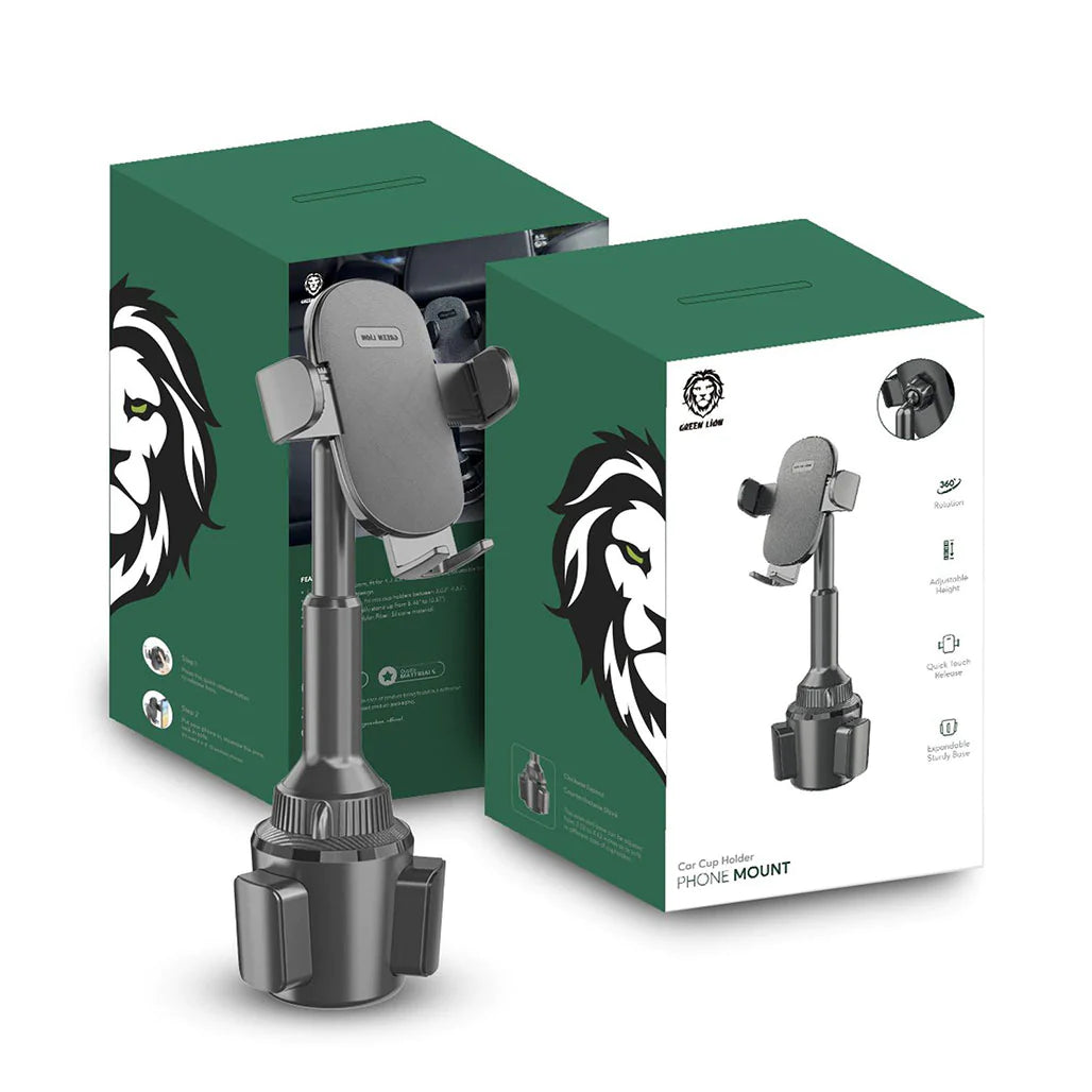 Green Lion 360° Car Cup Holder Phone Mount