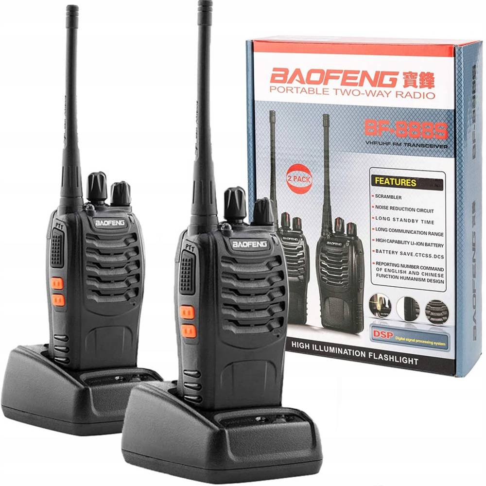 Boafeng Takie Walkie BF-888S [2 Pack] 5W UHF Radio
