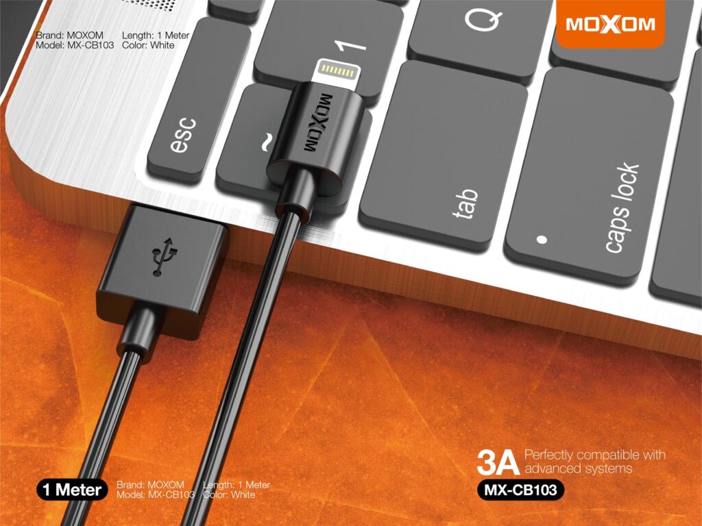 Moxom MX-CB103 Fast Charging 1M Cable 3A Lightning