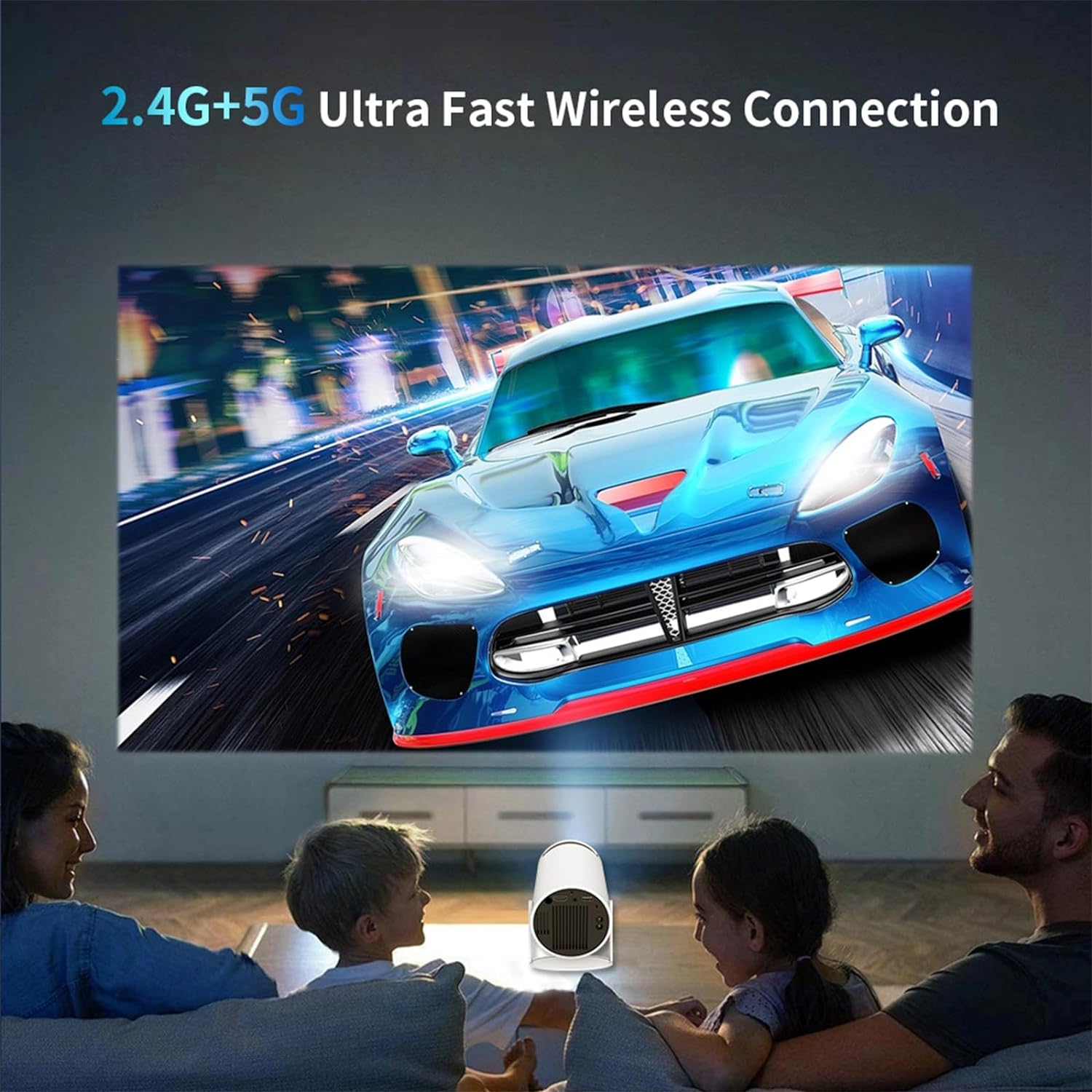 Universal HY300 Ultra HD High Dynamic Range 180 Degree Flip Portable Projector