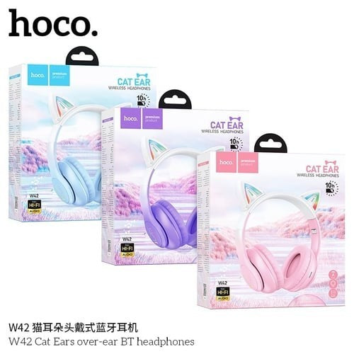 HOCO W42 Cat Ears Over-Ear Bluetooth Headphones