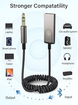Coteci Bluetooth 5.0 AUX Car Bluetooth Receiver 74001