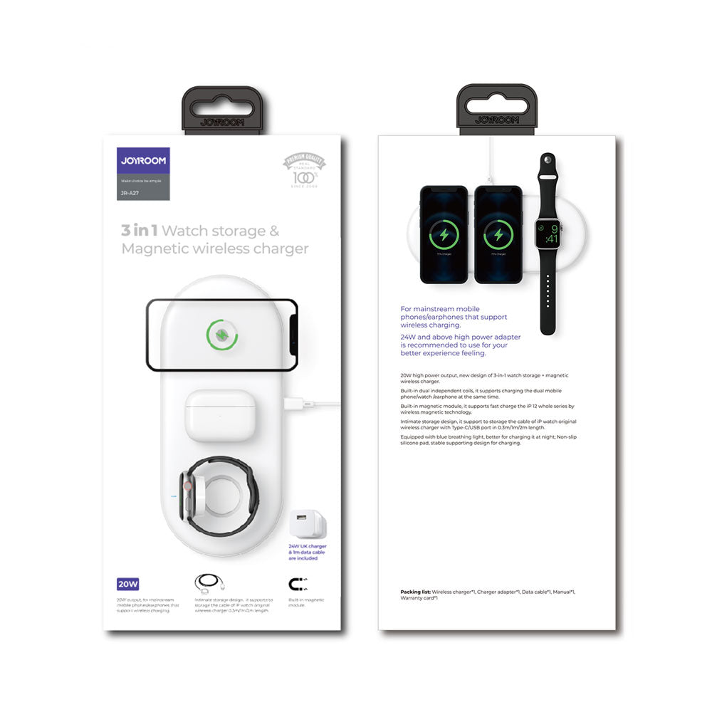 Joyroom JR-A27 3in1 Magnetic Charging Station