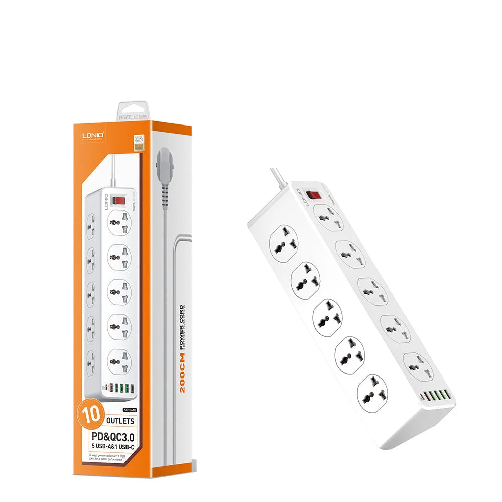 SC10610 LDNIO Power Socket PD 30W Fast Charging Strips