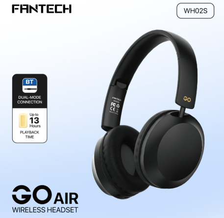 FANTECH WH02S Black Wireless Gaming Headset