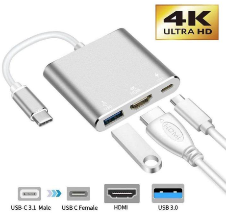 Type-C To HDMI 3 in 1 Converter