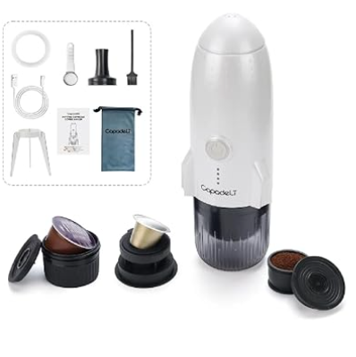 Capadeli “Rocket Design” 3‑in‑1 Portable Espresso Maker