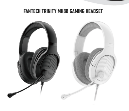 FANTECH TRINITY MH88 Gaming Headset (Black and White)