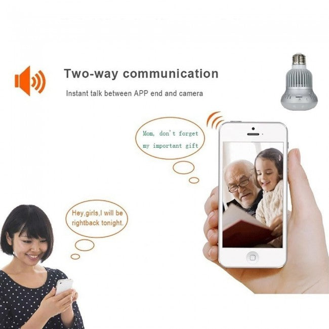 VR Cloud Camera HD Wireless WiFi IP Light Bulb Camera 360 Eye s