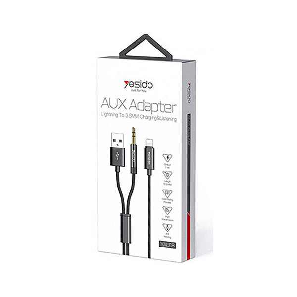 Yesido YAU18 Lightning to 3.5mm Audio Cable AUX Adapter