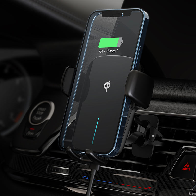 Fast Wireless Charger Car Mount Holder Auto-Aligning D1 15W
