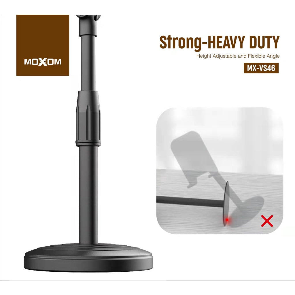 MOXOM MX-VS46 Free Phone Desk Stand Holder Adjustable Portable Mobile Phones Tablets Desk Stand 360 Rotation