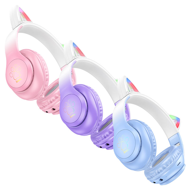 HOCO W42 Cat Ears Over-Ear Bluetooth Headphones