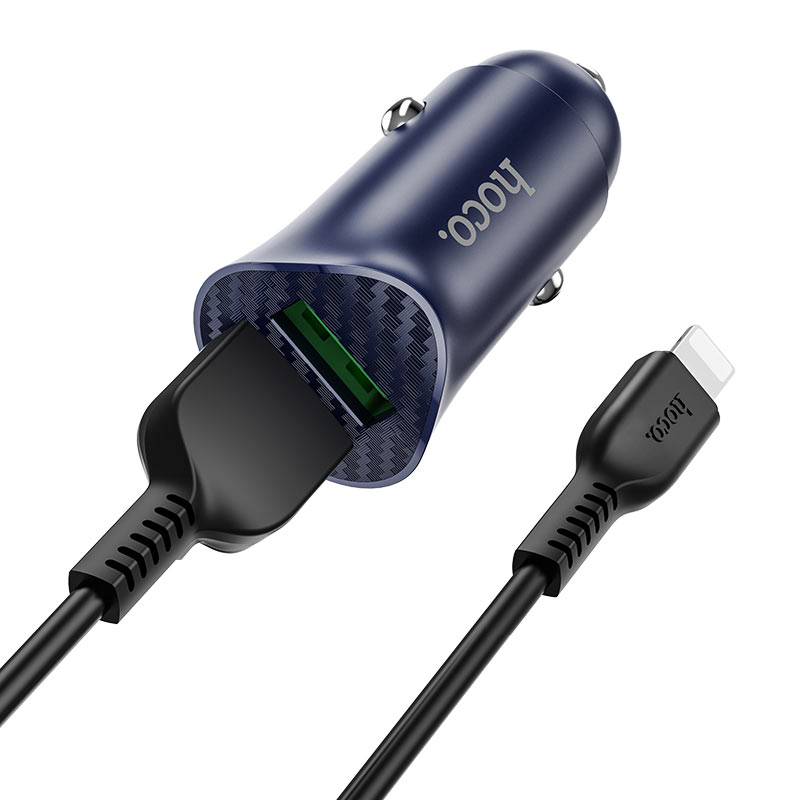 Hoco Car charger “Z39 Farsighted” QC3.0 dual port set with cable