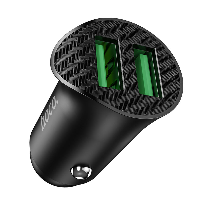 HOCO Car charger “Z39 Farsighted” QC3.0 dual port set with cable